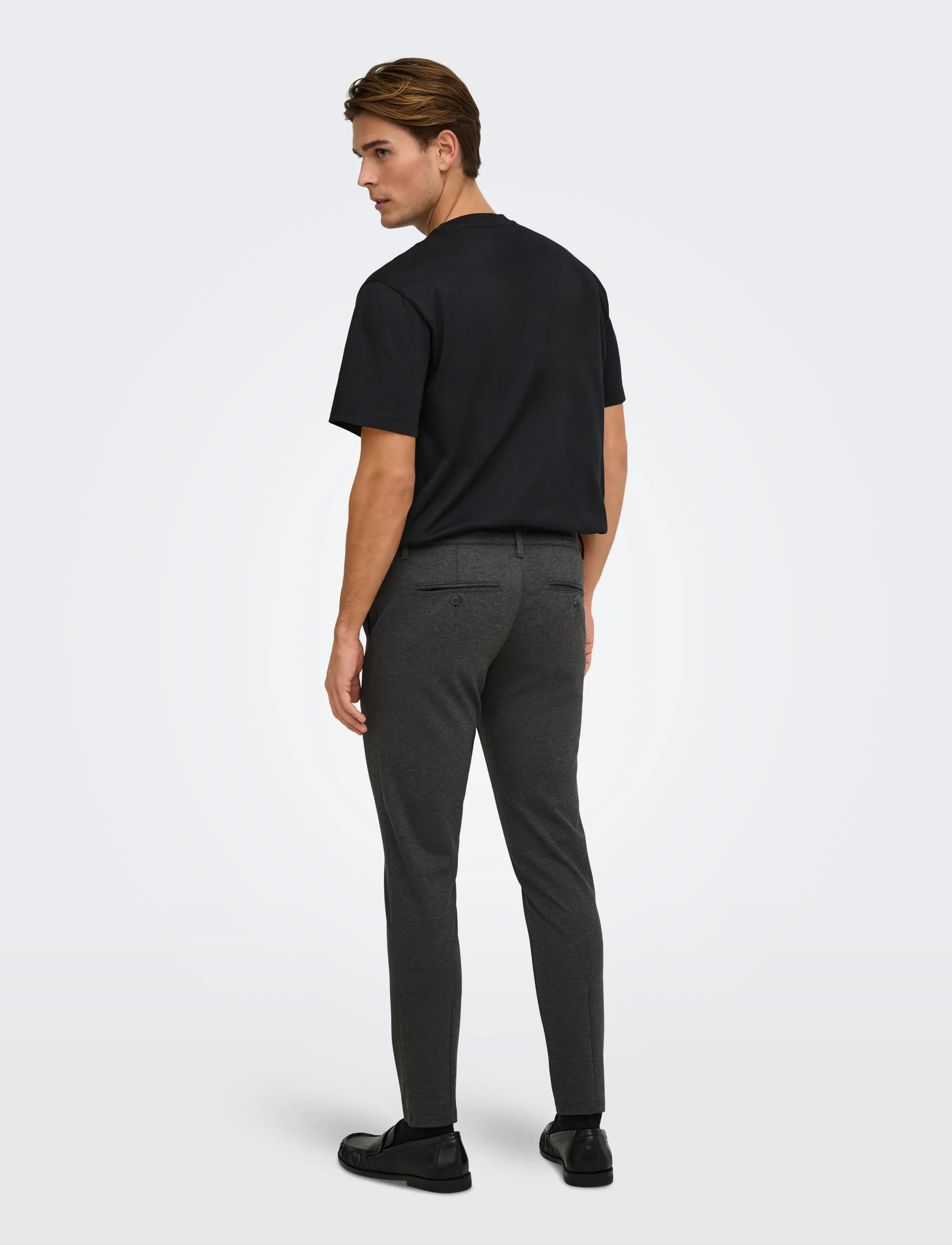 ONLY & SONS - ONSMARK SLIM GW 0209 PANT NOOS - hosen & jeans - dark grey melange - 3