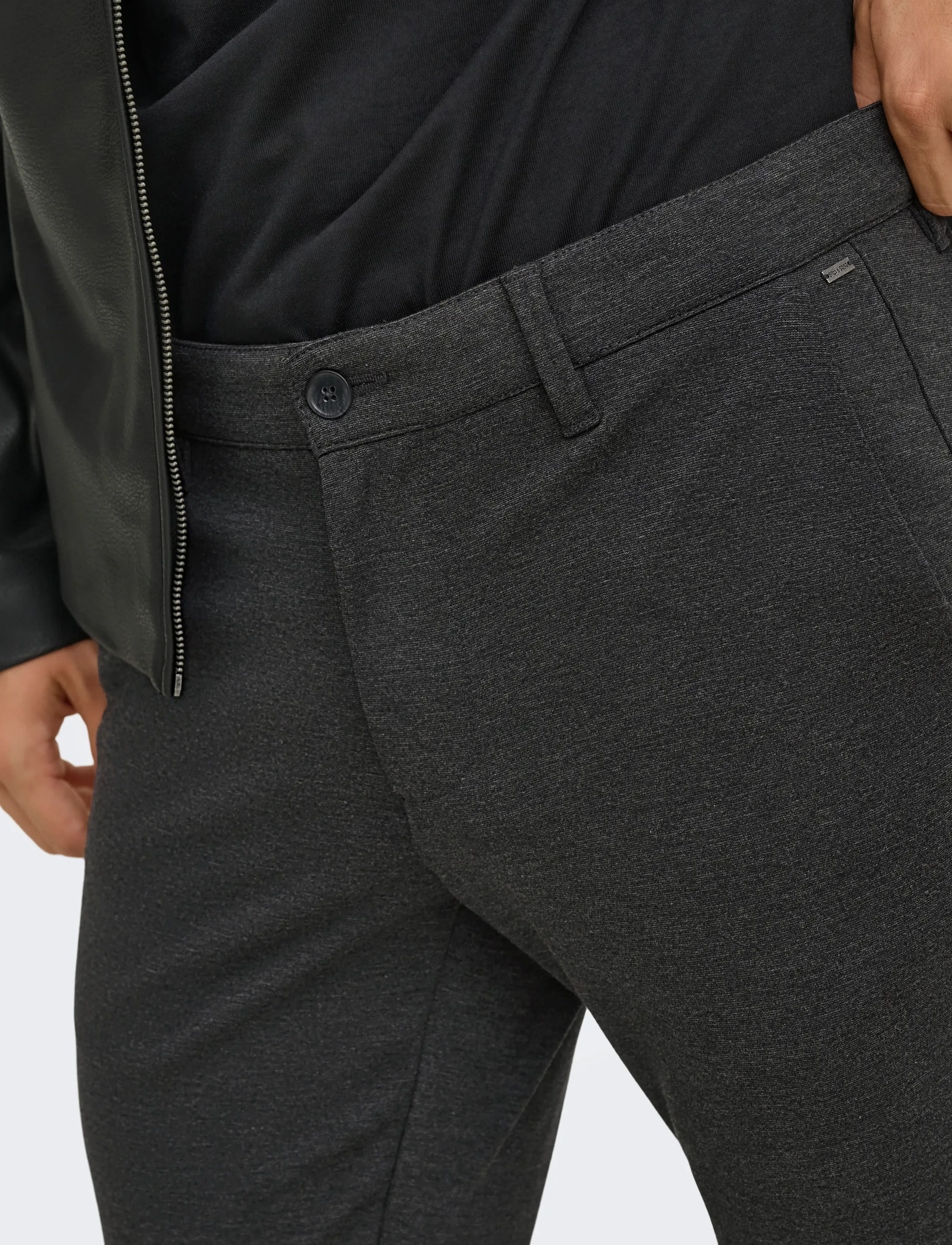 ONLY & SONS - ONSMARK SLIM GW 0209 PANT NOOS - hosen & jeans - dark grey melange - 5