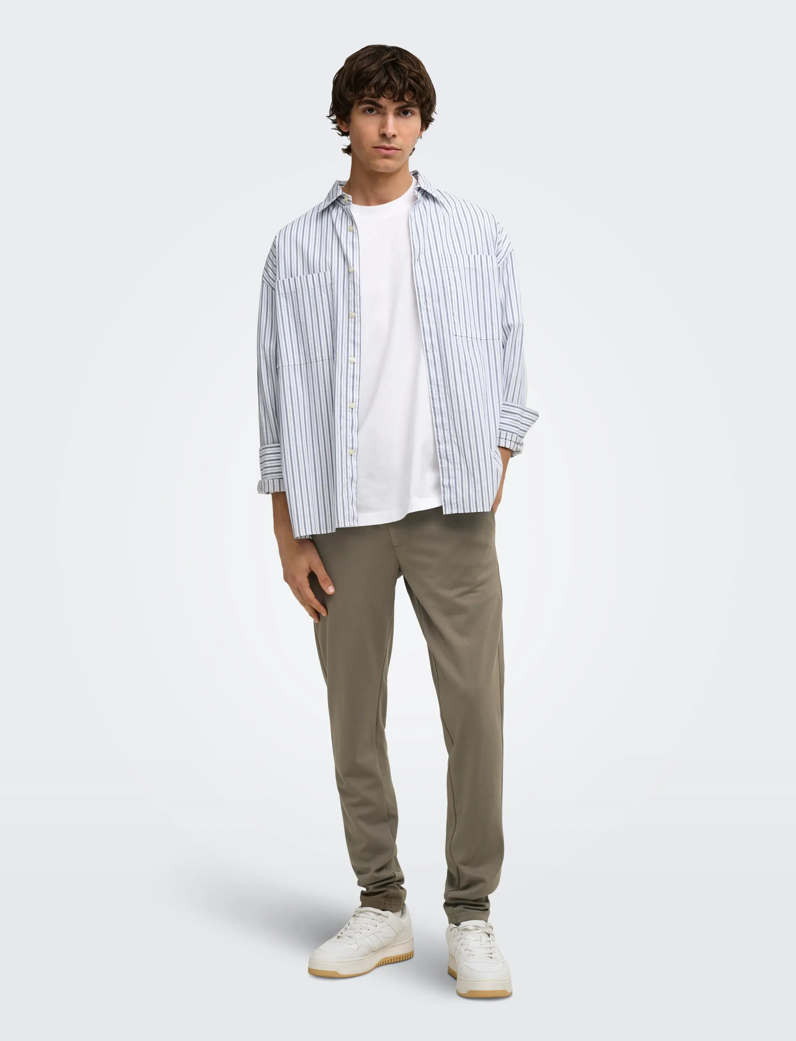 ONLY & SONS - ONSMARK SLIM GW 0209 PANT NOOS - casual byxor - falcon - 4