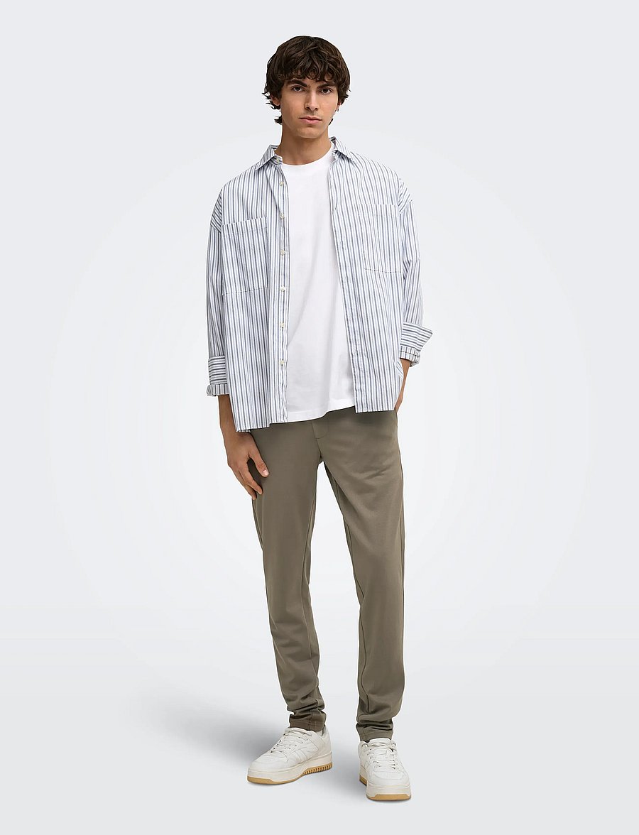 ONLY & SONS - ONSMARK SLIM GW 0209 PANT NOOS - casual byxor - falcon - 4