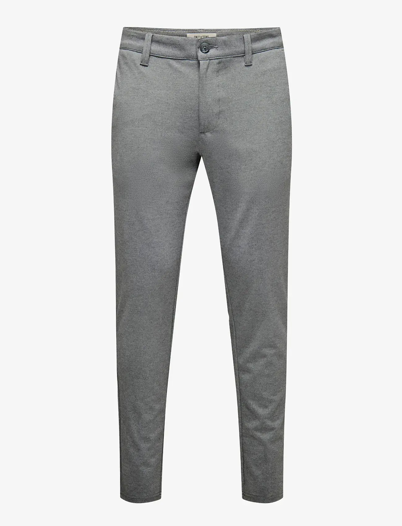 ONLY & SONS - ONSMARK SLIM GW 0209 PANT NOOS - casual byxor - medium grey melange - 1