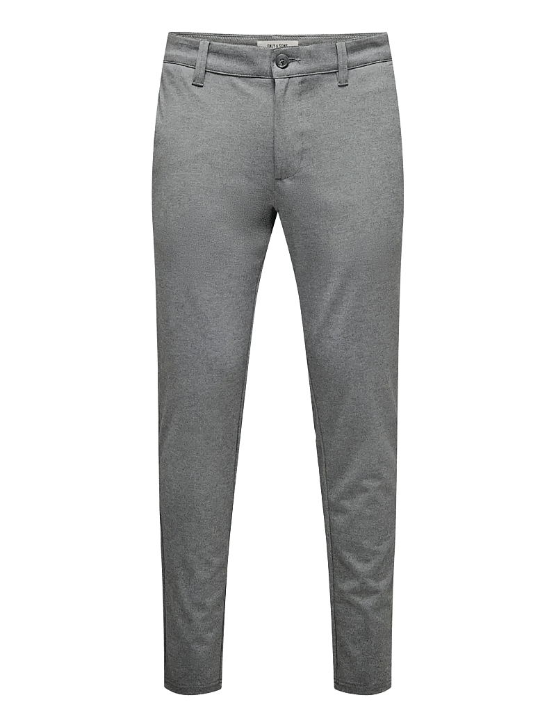 ONLY & SONS - ONSMARK SLIM GW 0209 PANT NOOS - casual byxor - medium grey melange - 1