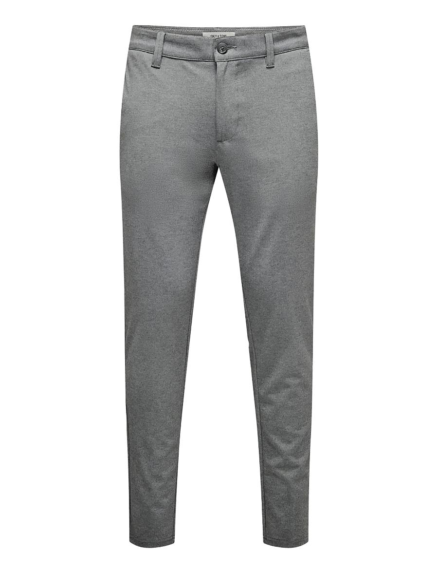 ONLY & SONS - ONSMARK SLIM GW 0209 PANT NOOS - casual - medium grey melange - 1