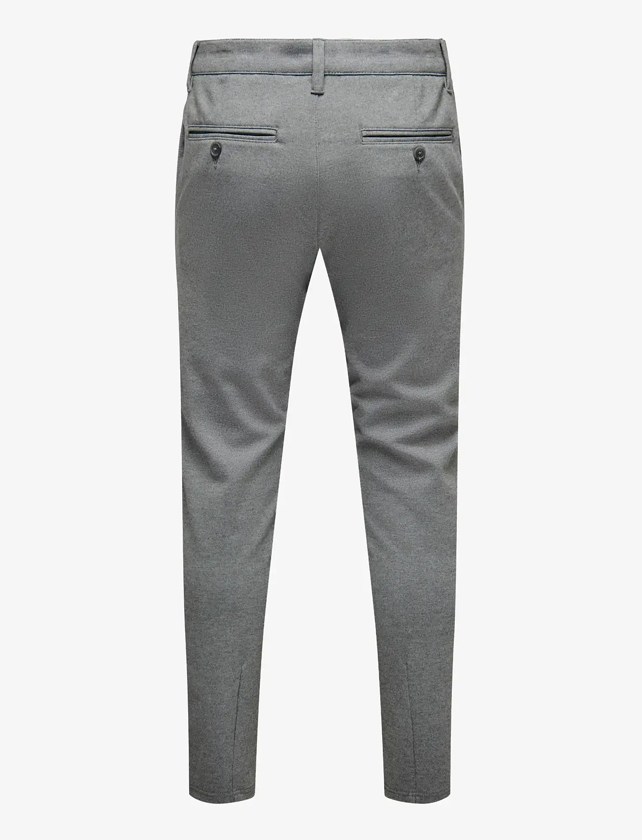 ONLY & SONS - ONSMARK SLIM GW 0209 PANT NOOS - casual byxor - medium grey melange - 2
