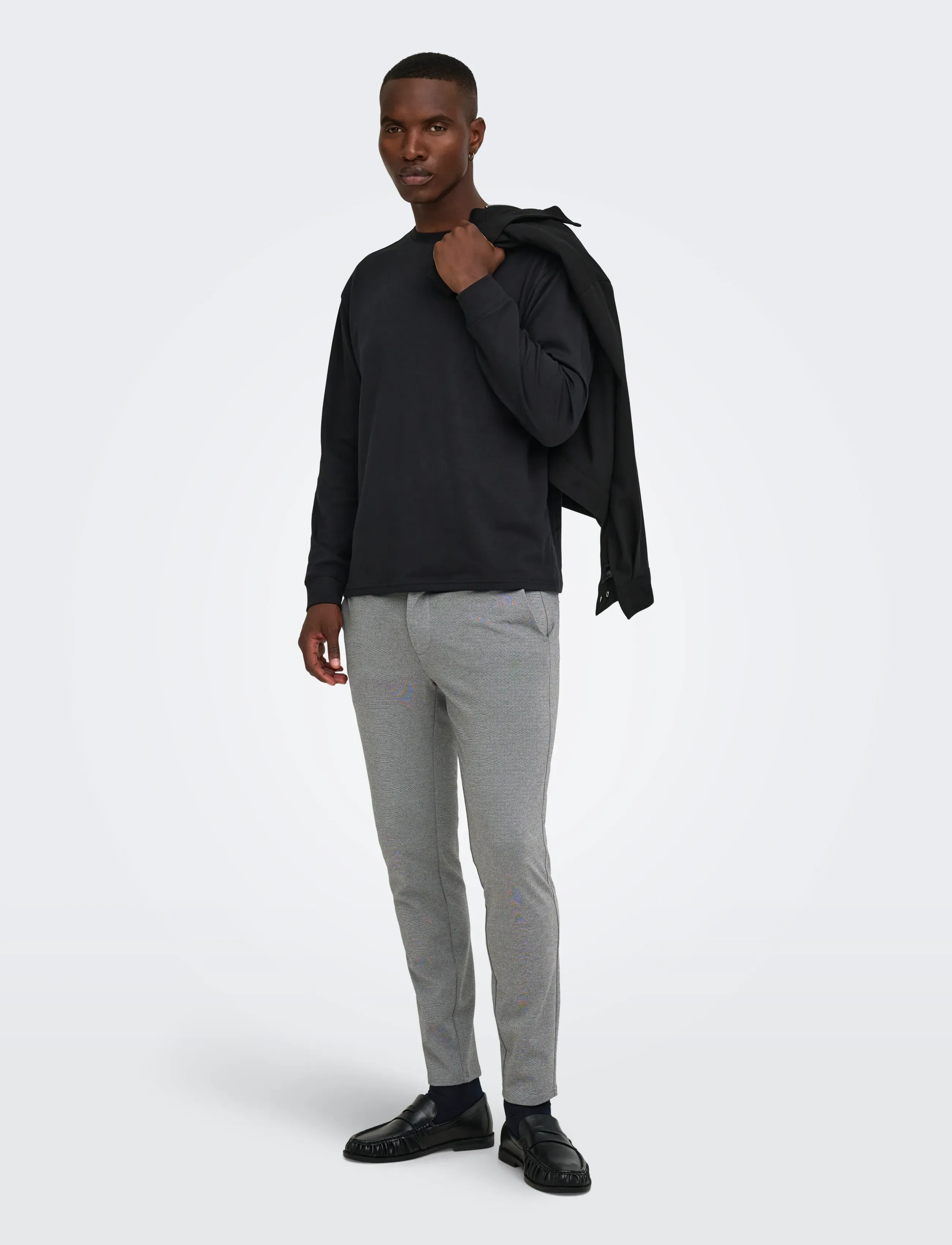 ONLY & SONS - ONSMARK SLIM GW 0209 PANT NOOS - hosen & jeans - medium grey melange - 4