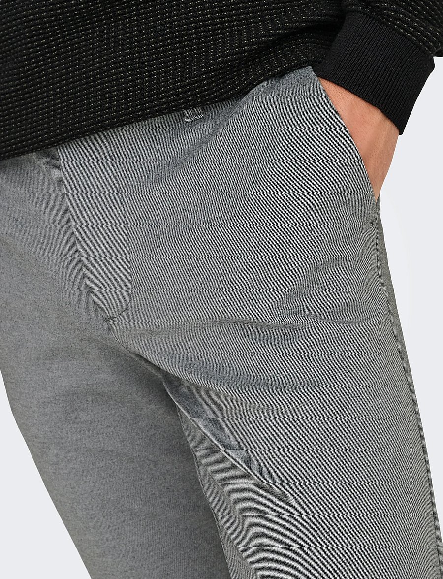 ONLY & SONS - ONSMARK SLIM GW 0209 PANT NOOS - casual - medium grey melange - 4