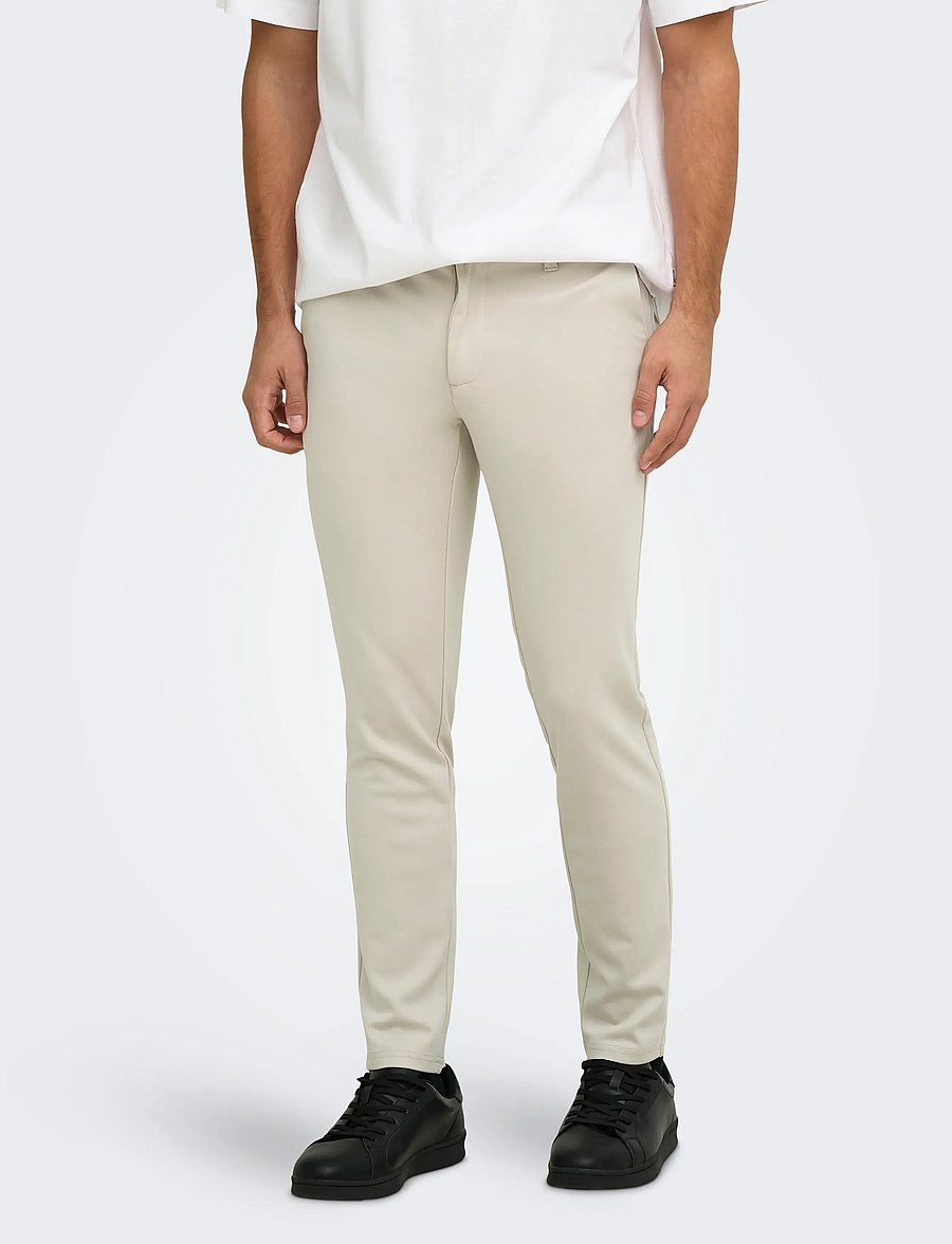 ONLY & SONS - ONSMARK SLIM GW 0209 PANT NOOS - casual byxor - moonstruck - 0