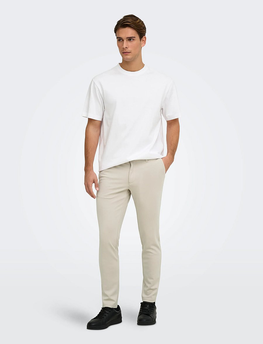 ONLY & SONS - ONSMARK SLIM GW 0209 PANT NOOS - casual byxor - moonstruck - 4