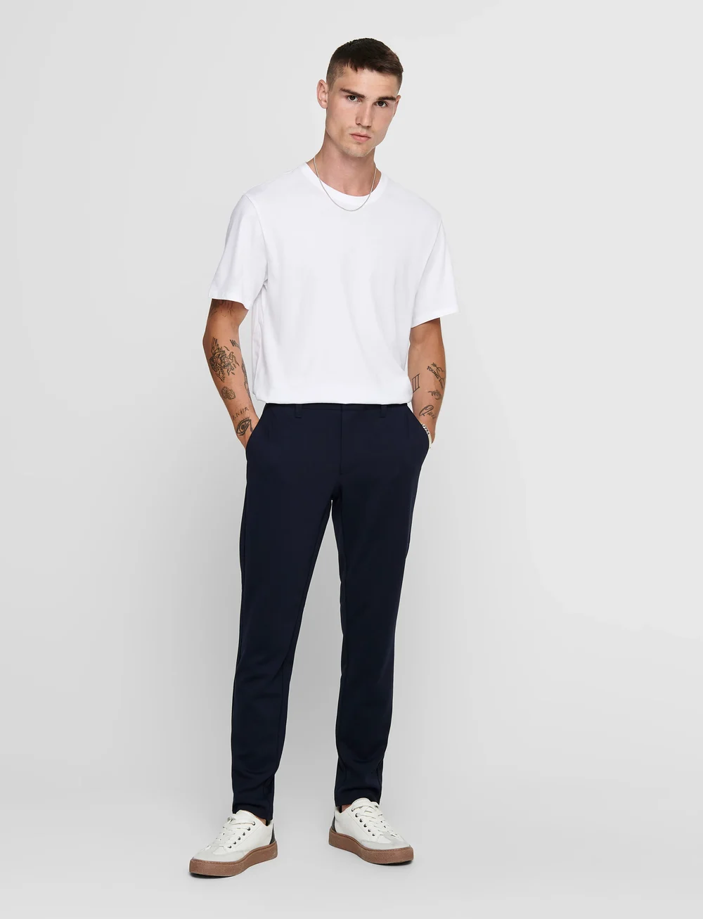 ONLY & SONS - ONSMARK SLIM GW 0209 PANT NOOS - casual bukser - night sky - 4