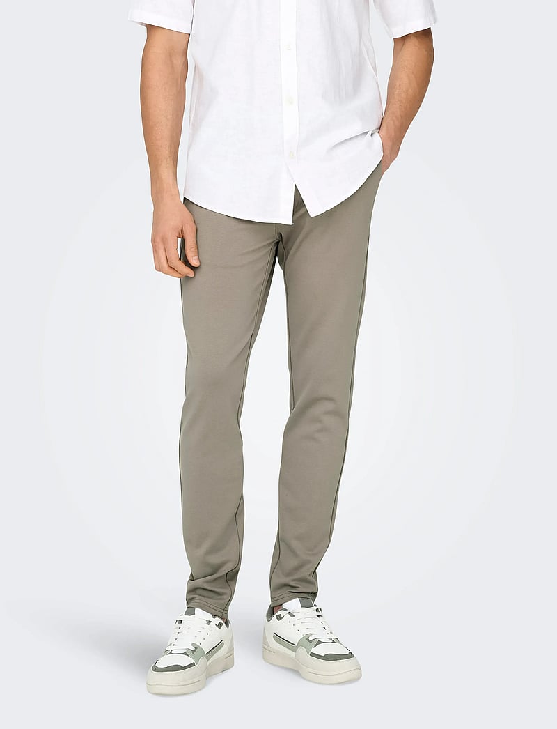 ONLY & SONS - ONSMARK SLIM GW 0209 PANT NOOS - casual byxor - vintage khaki - 0