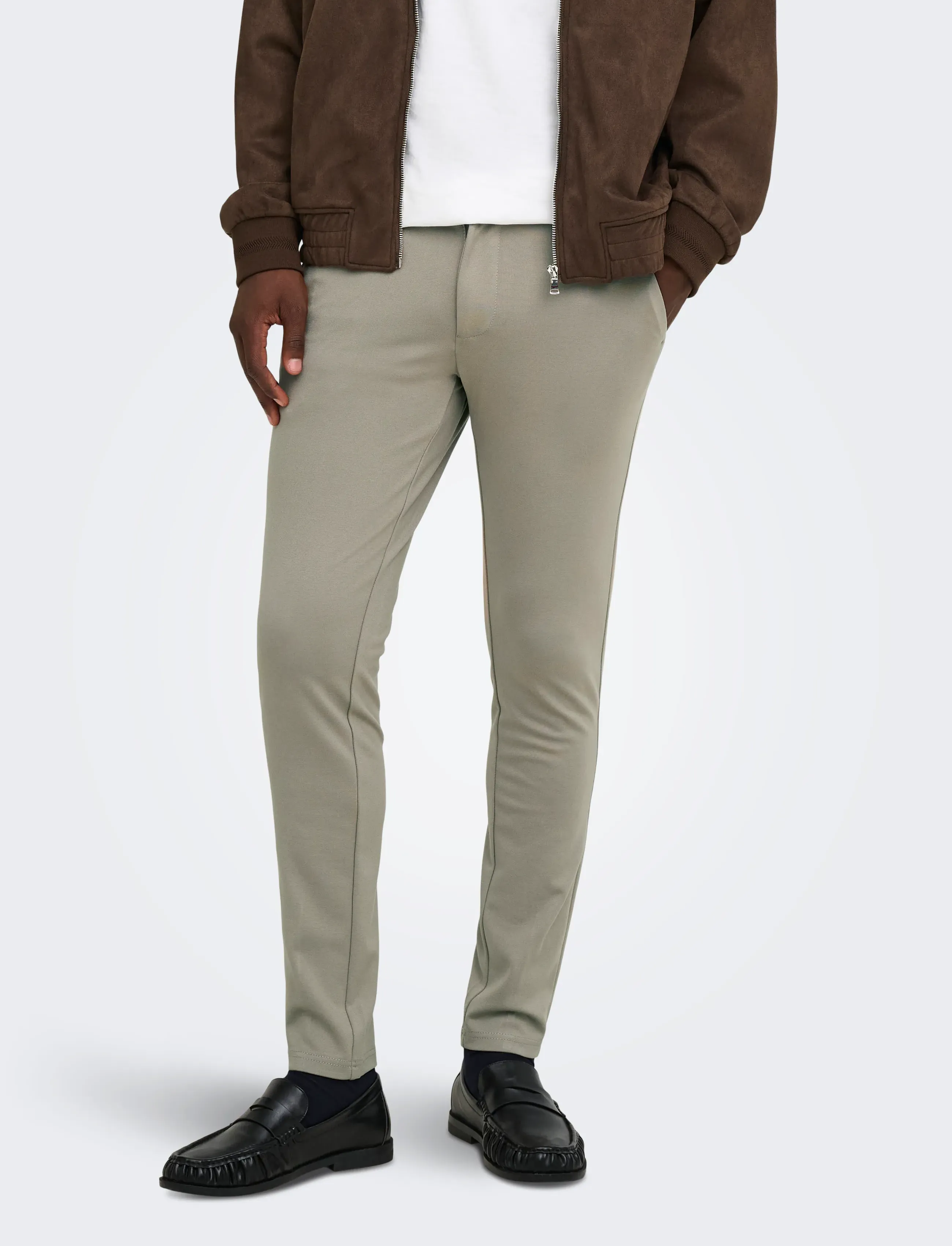 ONLY & SONS - ONSMARK SLIM GW 0209 PANT NOOS - hosen & jeans - vintage khaki - 0
