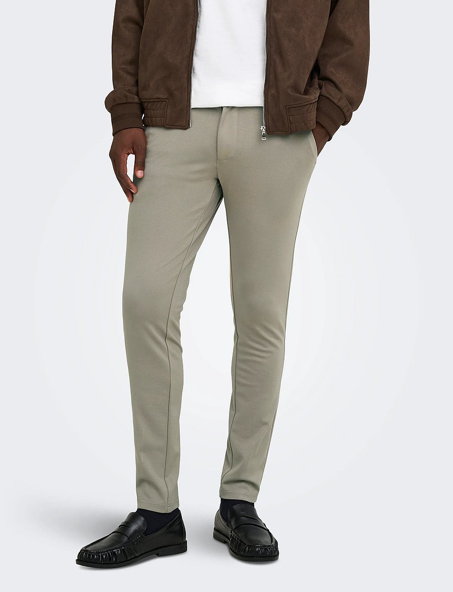 ONLY & SONS - ONSMARK SLIM GW 0209 PANT NOOS - vabaajapüksid - vintage khaki - 0