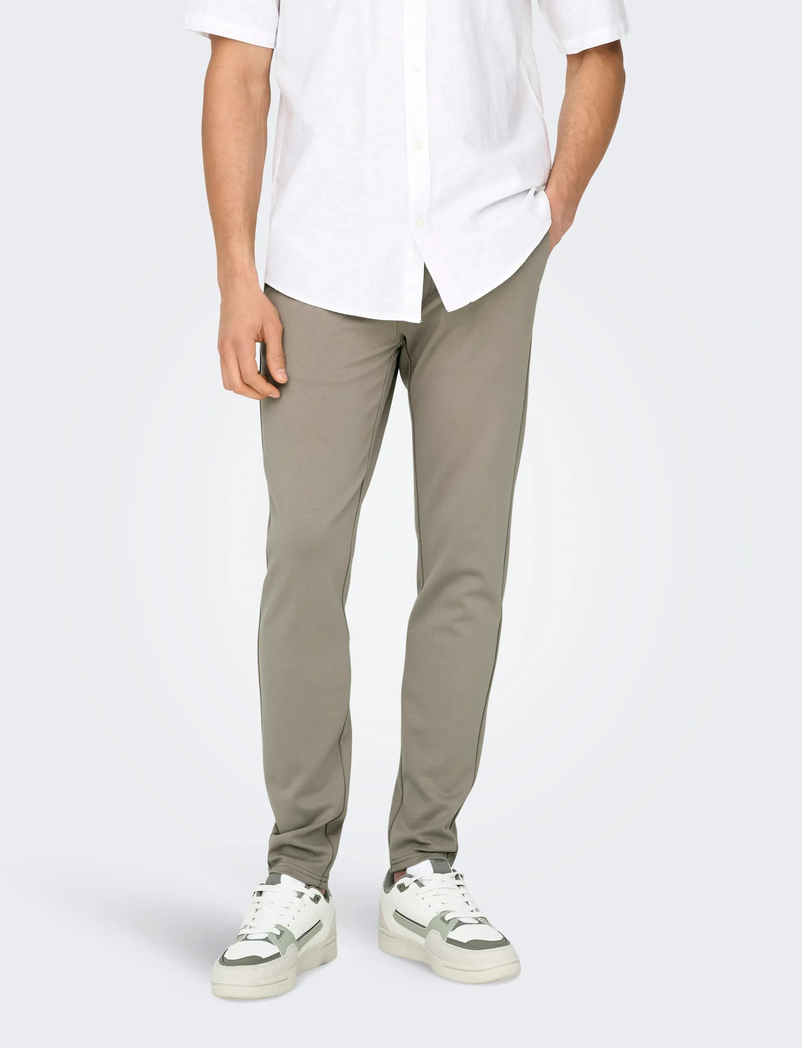 ONLY & SONS ONSMARK SLIM GW 0209 PANT NOOS - Püksid - VINTAGE KHAKI / khaki/green