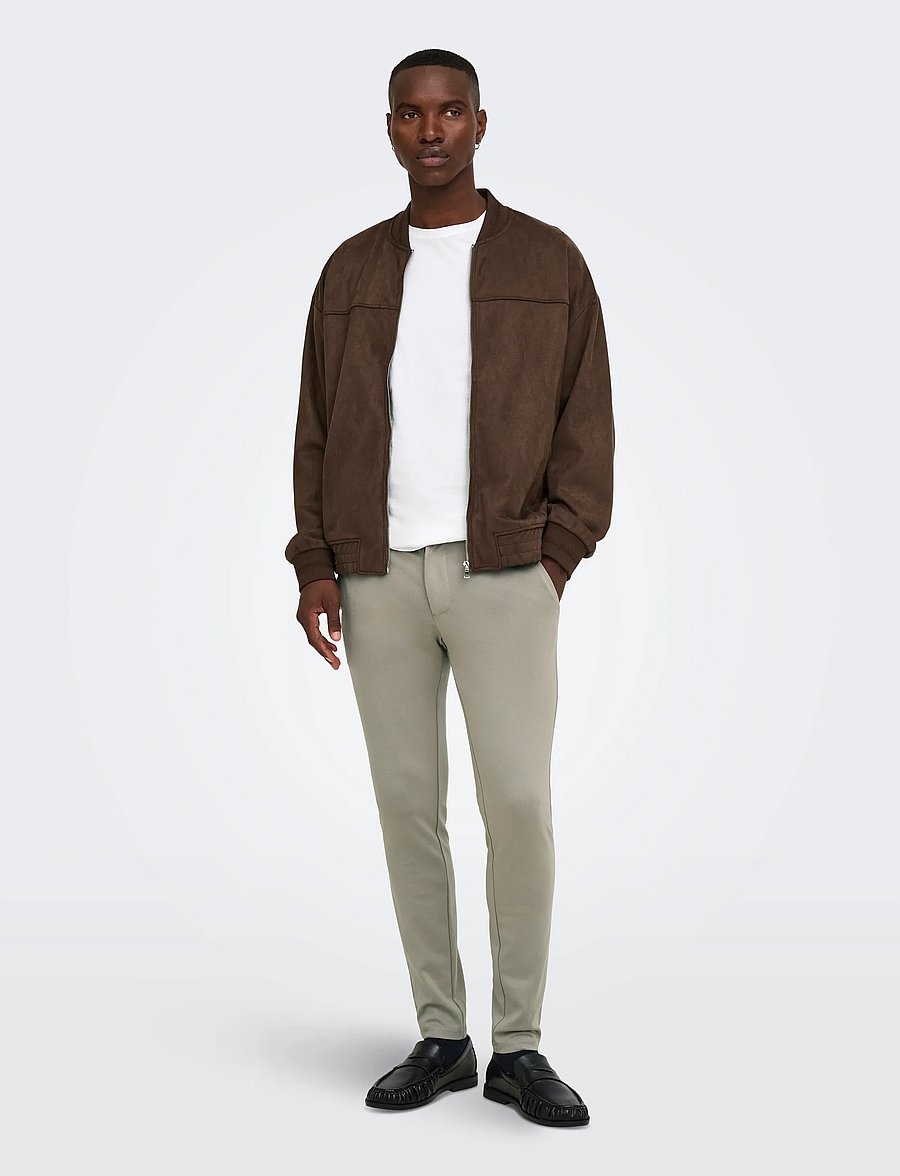 ONLY & SONS - ONSMARK SLIM GW 0209 PANT NOOS - vabaajapüksid - vintage khaki - 4