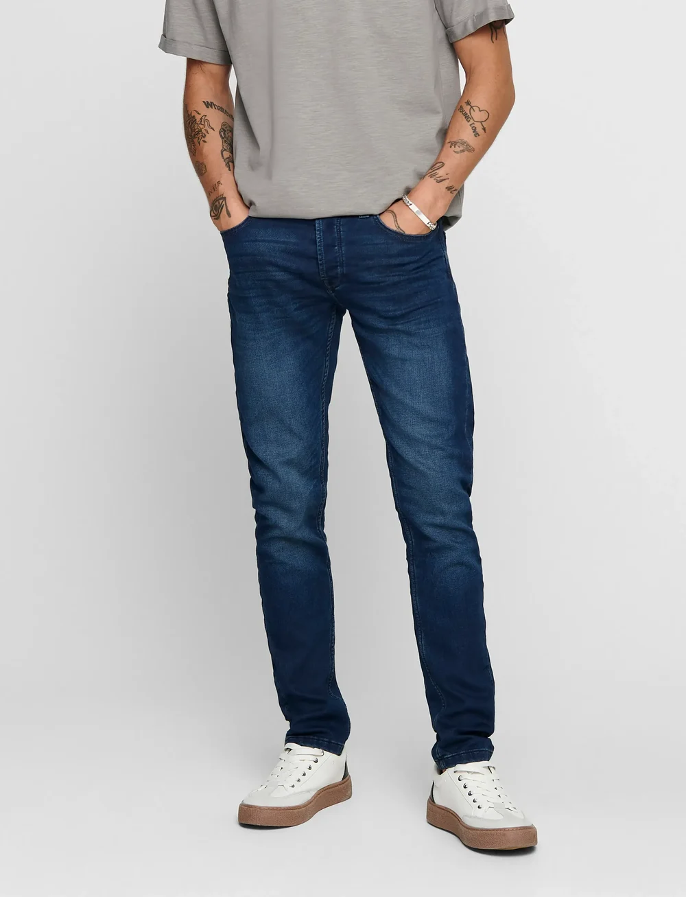 ONLY & SONS - ONSLOOM SLIM DB JOG 0431 PIM DNM NOOS - skinny jeans - blue denim - 0