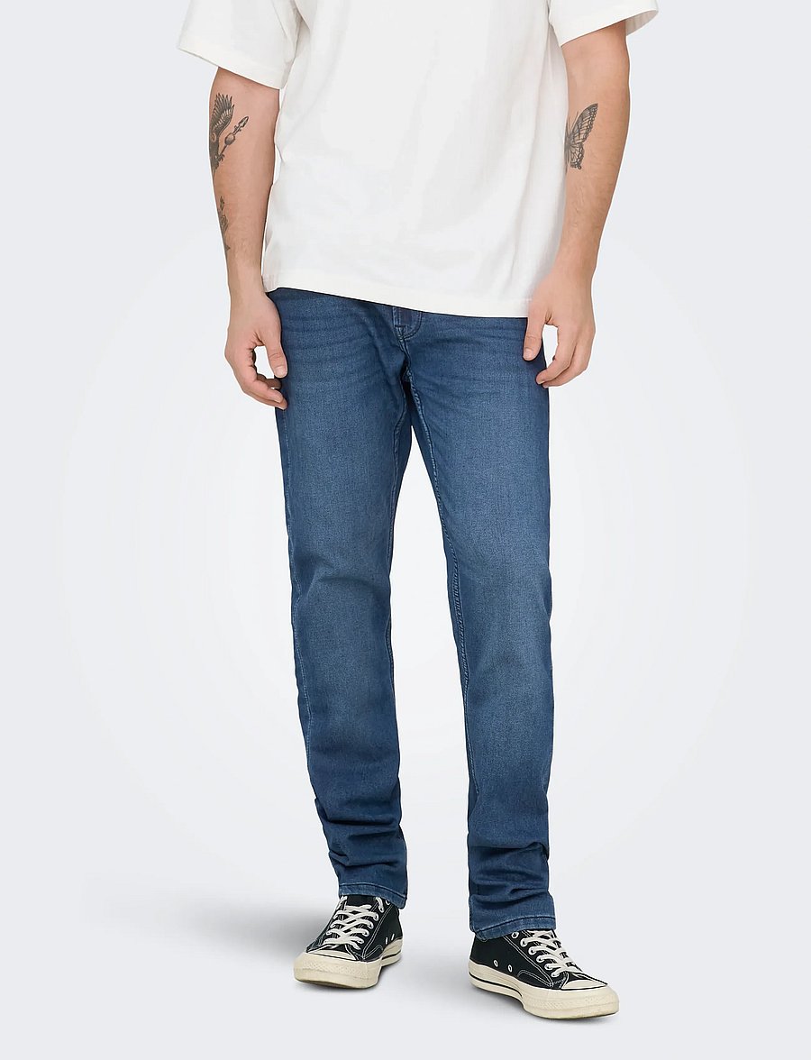 ONLY & SONS - ONSLOOM SLIM DB JOG 0431 PIM DNM NOOS - skinny jeans - blue denim - 0