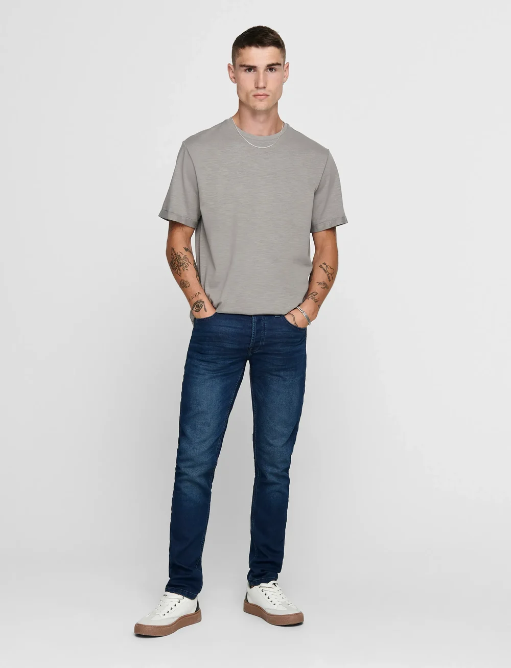 ONLY & SONS - ONSLOOM SLIM DB JOG 0431 PIM DNM NOOS - skinny jeans - blue denim - 4