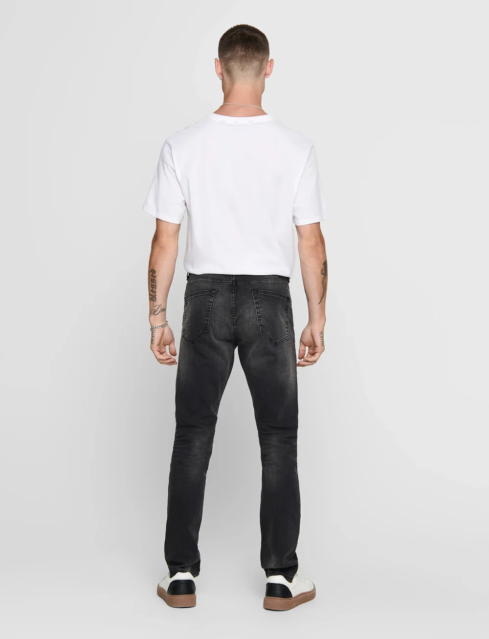 ONLY & SONS - ONSLOOM SLIM WASH BLK 0447 DIA DNM NOOS - slim fit jeans - black denim - 3