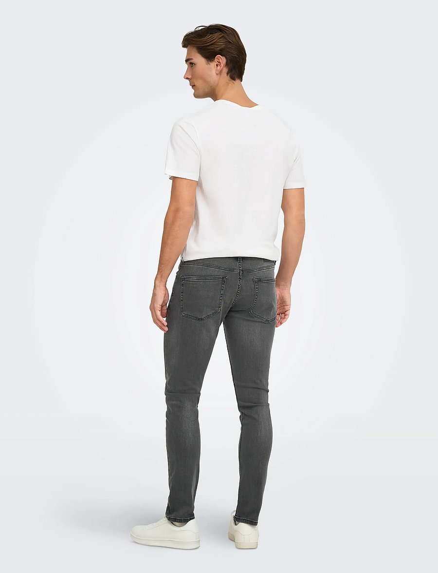 ONLY & SONS - ONSLOOM SLIM WASH BLK 0447 DIA DNM NOOS - slim jeans - black denim - 3