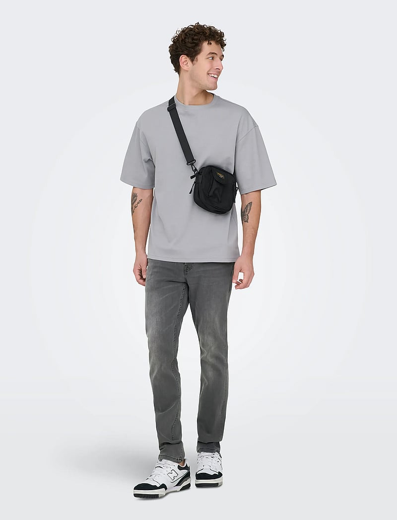 ONLY & SONS - ONSLOOM SLIM WASH BLK 0447 DIA DNM NOOS - slim jeans - black denim - 4