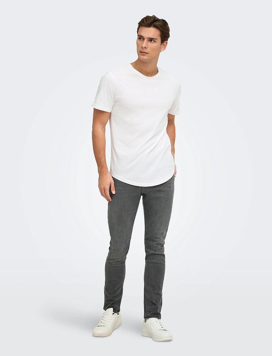 ONLY & SONS - ONSLOOM SLIM WASH BLK 0447 DIA DNM NOOS - slim jeans - black denim - 4
