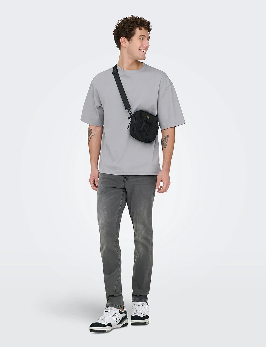 ONLY & SONS - ONSLOOM SLIM WASH BLK 0447 DIA DNM NOOS - slim jeans - black denim - 4