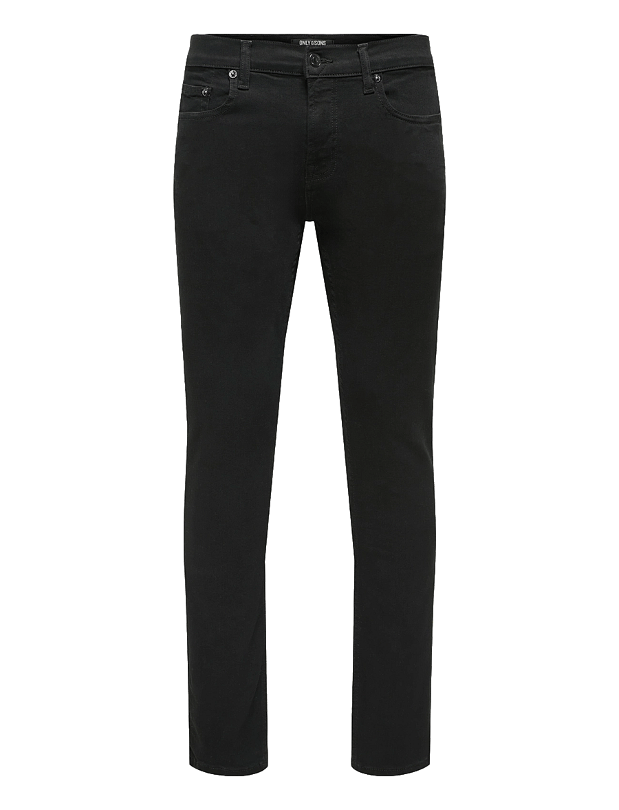 ONLY & SONS - ONSLOOM SLIM BLACK 0448 DIA DNM NOOS - slim-fit jeans - black denim - 1