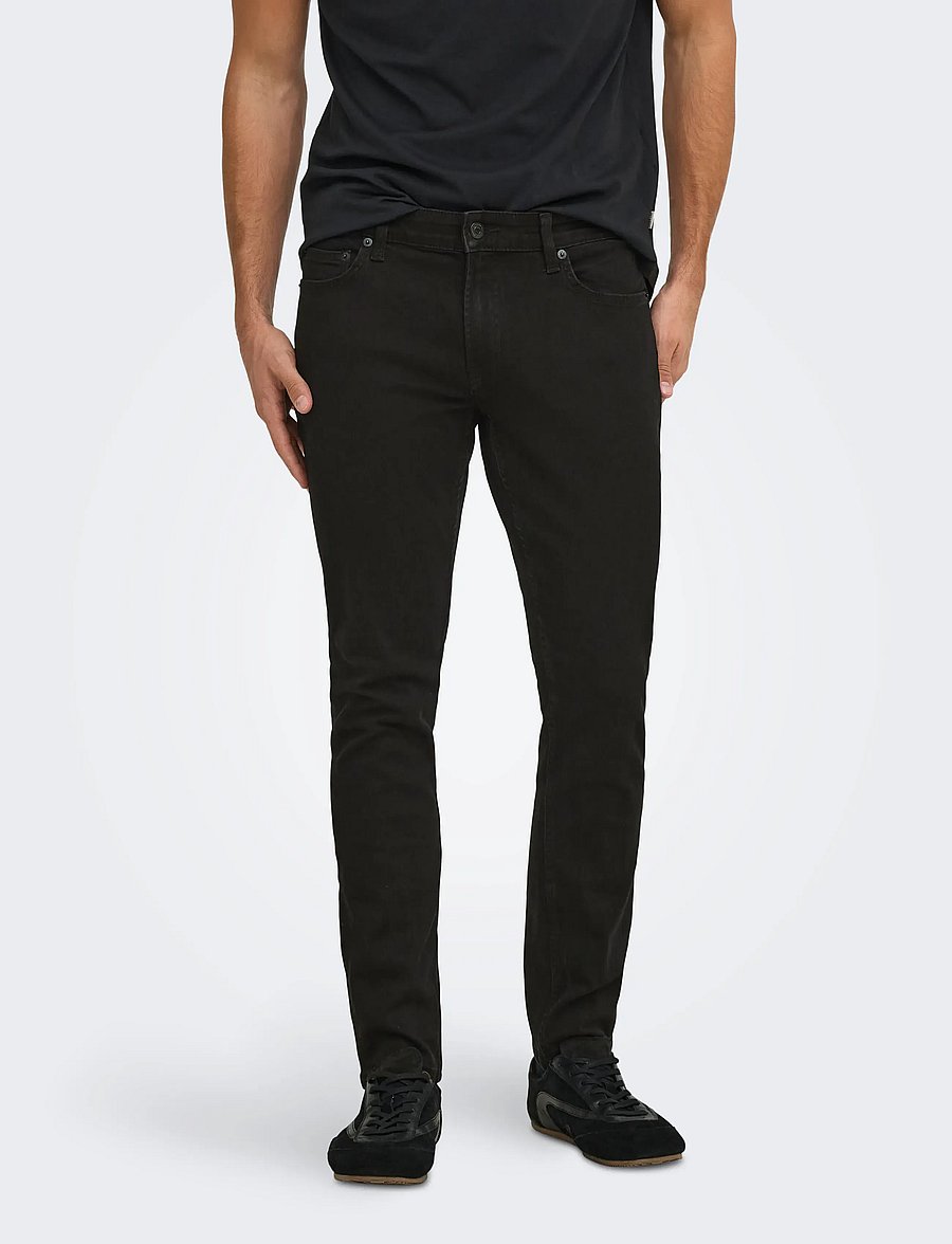 ONLY & SONS - ONSLOOM SLIM BLACK 0448 DIA DNM NOOS - slim fit jeans - black denim - 0