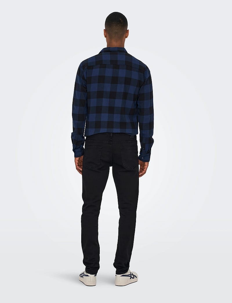 ONLY & SONS - ONSLOOM SLIM BLACK 0448 DIA DNM NOOS - slim jeans - black denim - 3