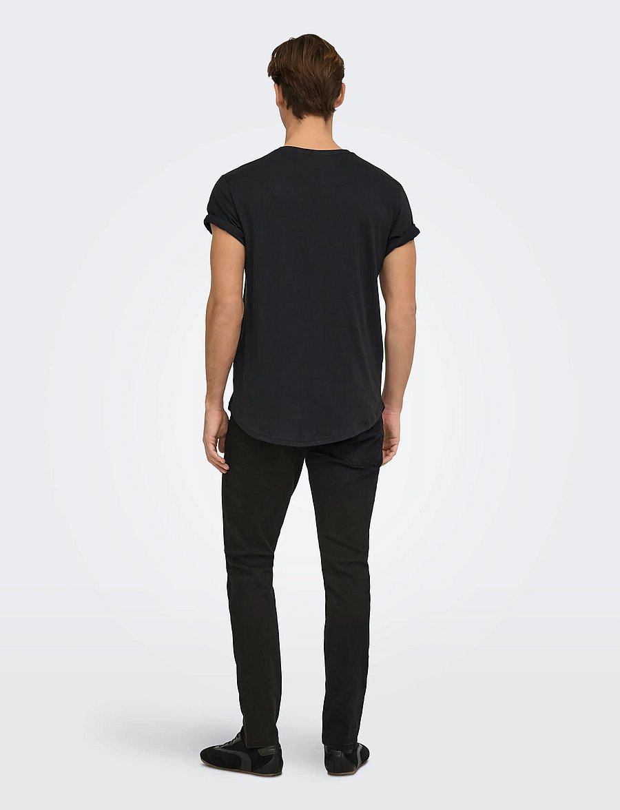 ONLY & SONS - ONSLOOM SLIM BLACK 0448 DIA DNM NOOS - slim fit jeans - black denim - 3
