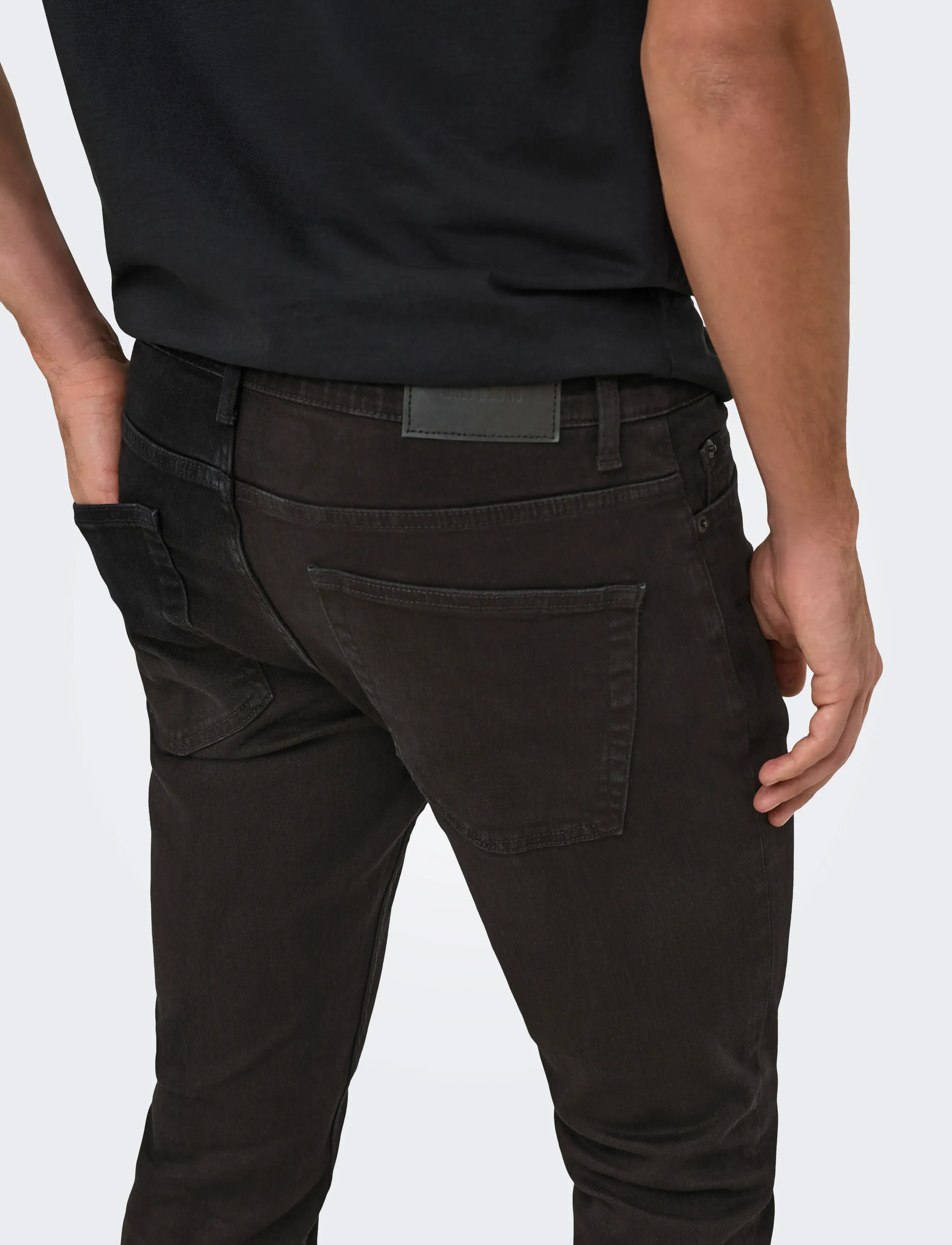 ONLY & SONS - ONSLOOM SLIM BLACK 0448 DIA DNM NOOS - slim fit jeans - black denim - 5