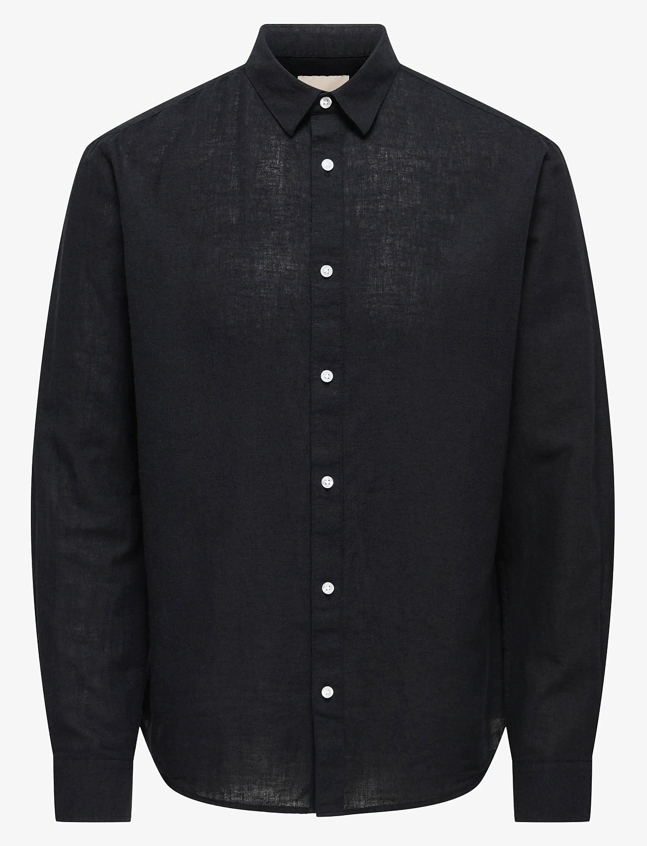ONLY & SONS - ONSCAIDEN LIFE LS SOLID LINEN BLEND NOOS - madalaimad hinnad - black - 1