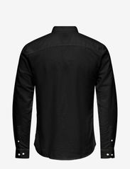 ONLY & SONS - ONSCAIDEN LS SOLID LINEN SHIRT NOOS - najniższe ceny - black - 1