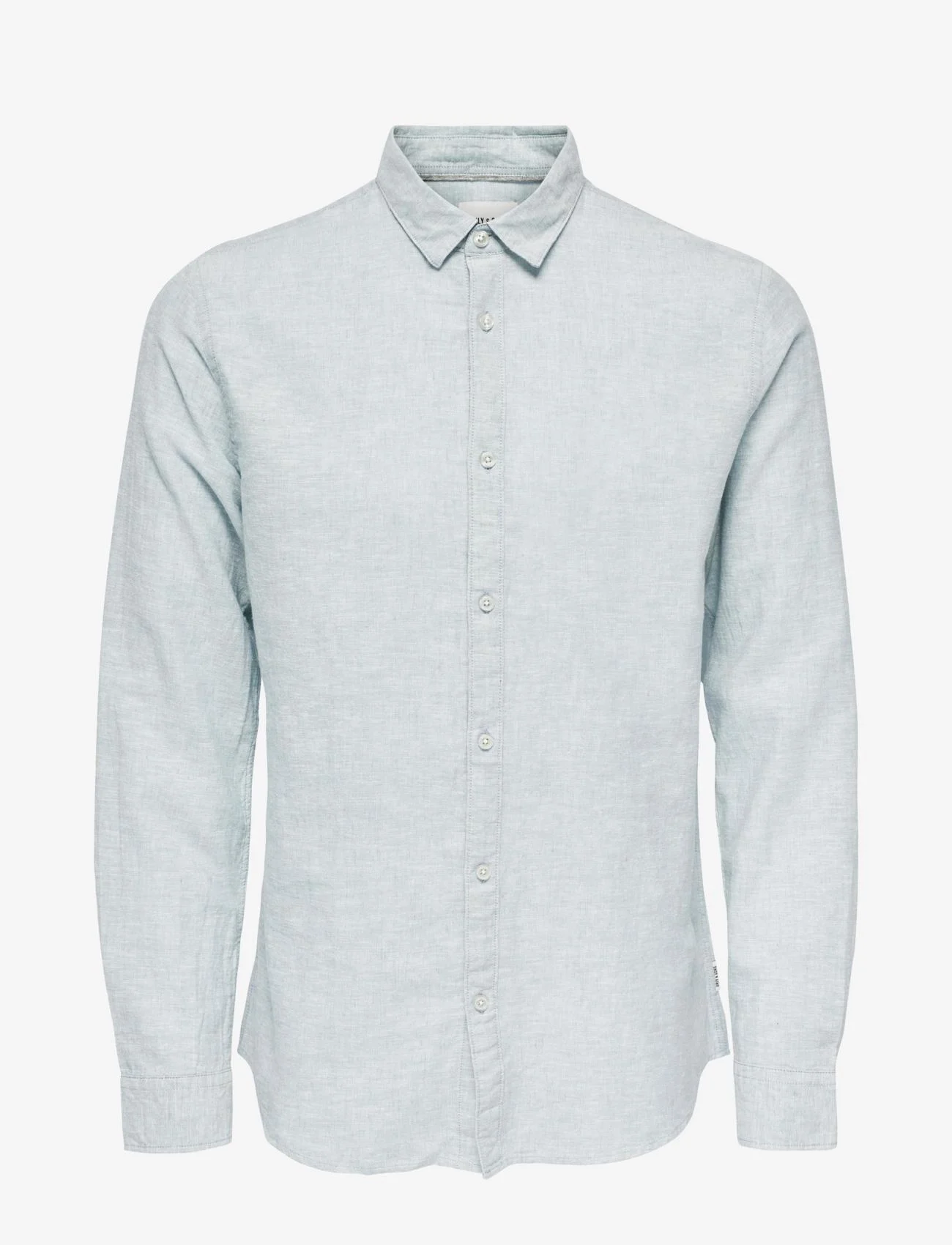 ONLY & SONS - ONSCAIDEN LS SOLID LINEN SHIRT NOOS - laveste priser - cashmere blue - 0