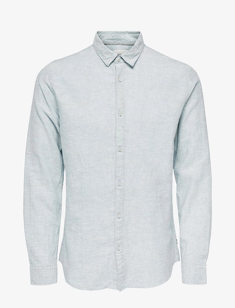 ONLY & SONS - ONSCAIDEN LIFE LS SOLID LINEN BLEND NOOS - linased särgid - cashmere blue - 1