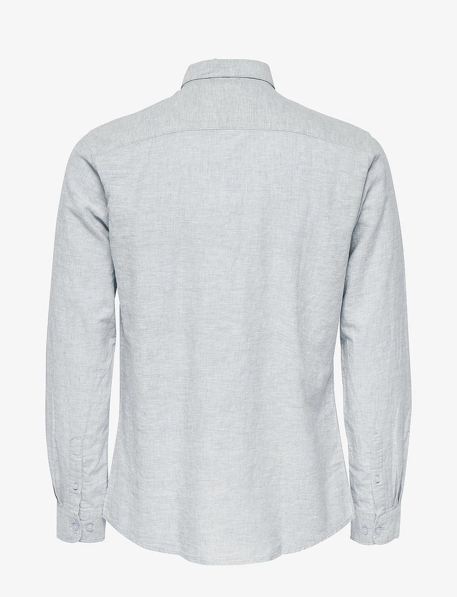 ONLY & SONS - ONSCAIDEN LIFE LS SOLID LINEN BLEND NOOS - linased särgid - cashmere blue - 2