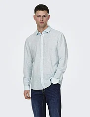 ONLY & SONS - ONSCAIDEN LS SOLID LINEN SHIRT NOOS - najniższe ceny - cashmere blue - 2