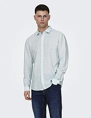 ONLY & SONS - ONSCAIDEN LS SOLID LINEN SHIRT NOOS - alhaisimmat hinnat - cashmere blue - 2