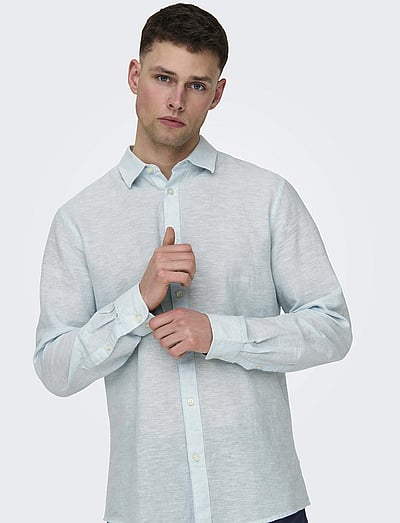 New Arrival : Ònly & Sons Men’s Onskennet Ls Linen Overshirt Noos Shirt New Arrival : Ònly & Sons Men’s Onskennet Ls Linen Overshirt Noos Shirt