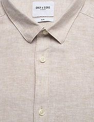ONLY & SONS - ONSCAIDEN LS SOLID LINEN SHIRT NOOS - najniższe ceny - chinchilla - 2