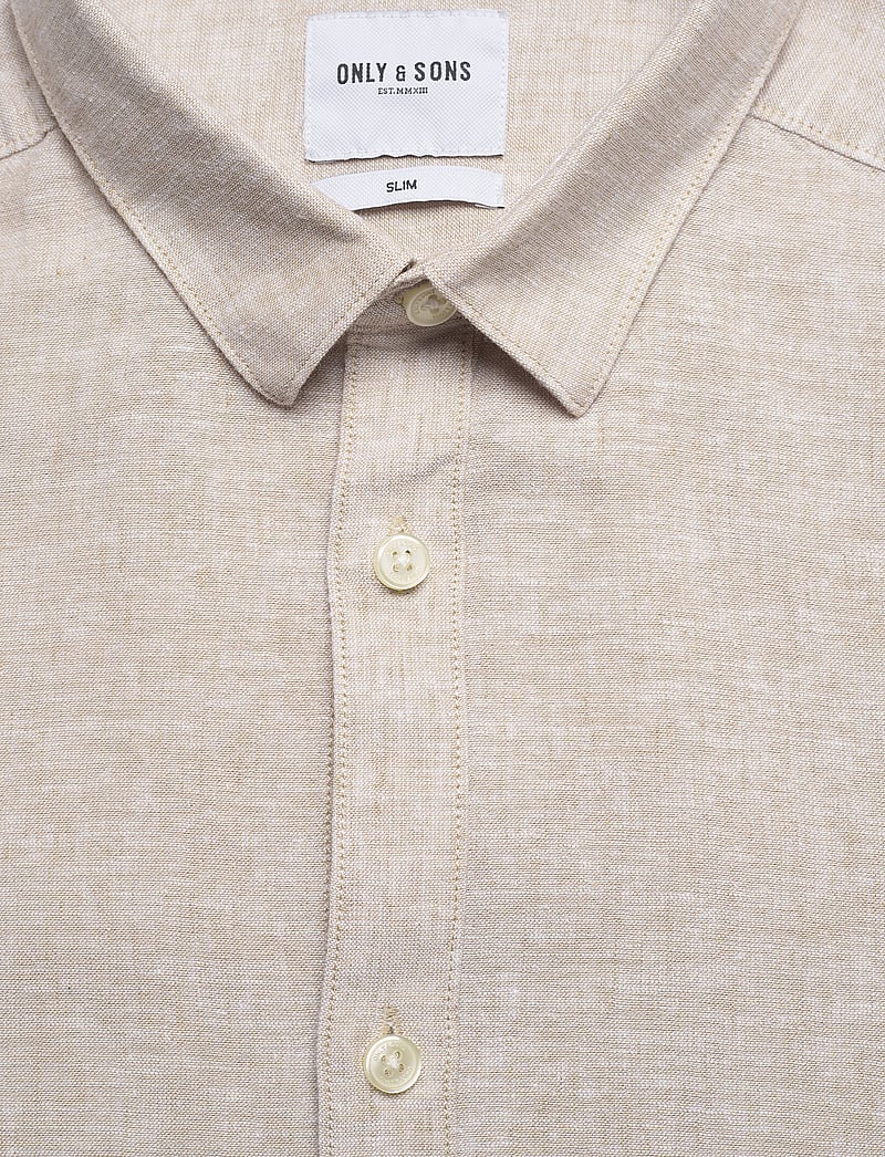 ONLY&SONS ONSCAIDEN LIFE LS SOLID LINEN SHIRT Noos 160747635 ONLY&SONS ONSCAIDEN LIFE LS SOLID LINEN SHIRT Noos 160747635