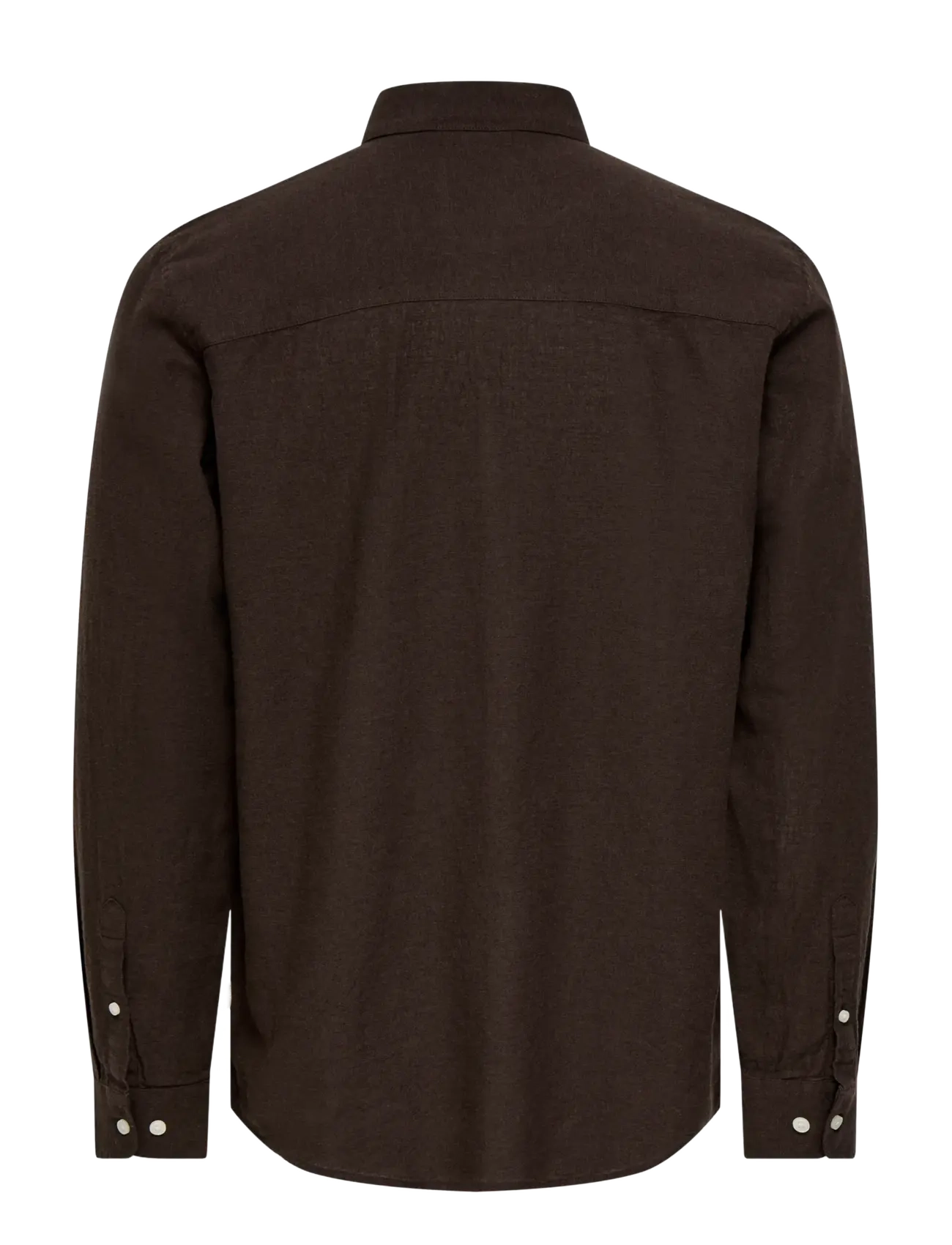 ONLY & SONS - ONSCAIDEN LIFE LS SOLID LINEN BLEND NOOS - linased särgid - coffee bean - 2