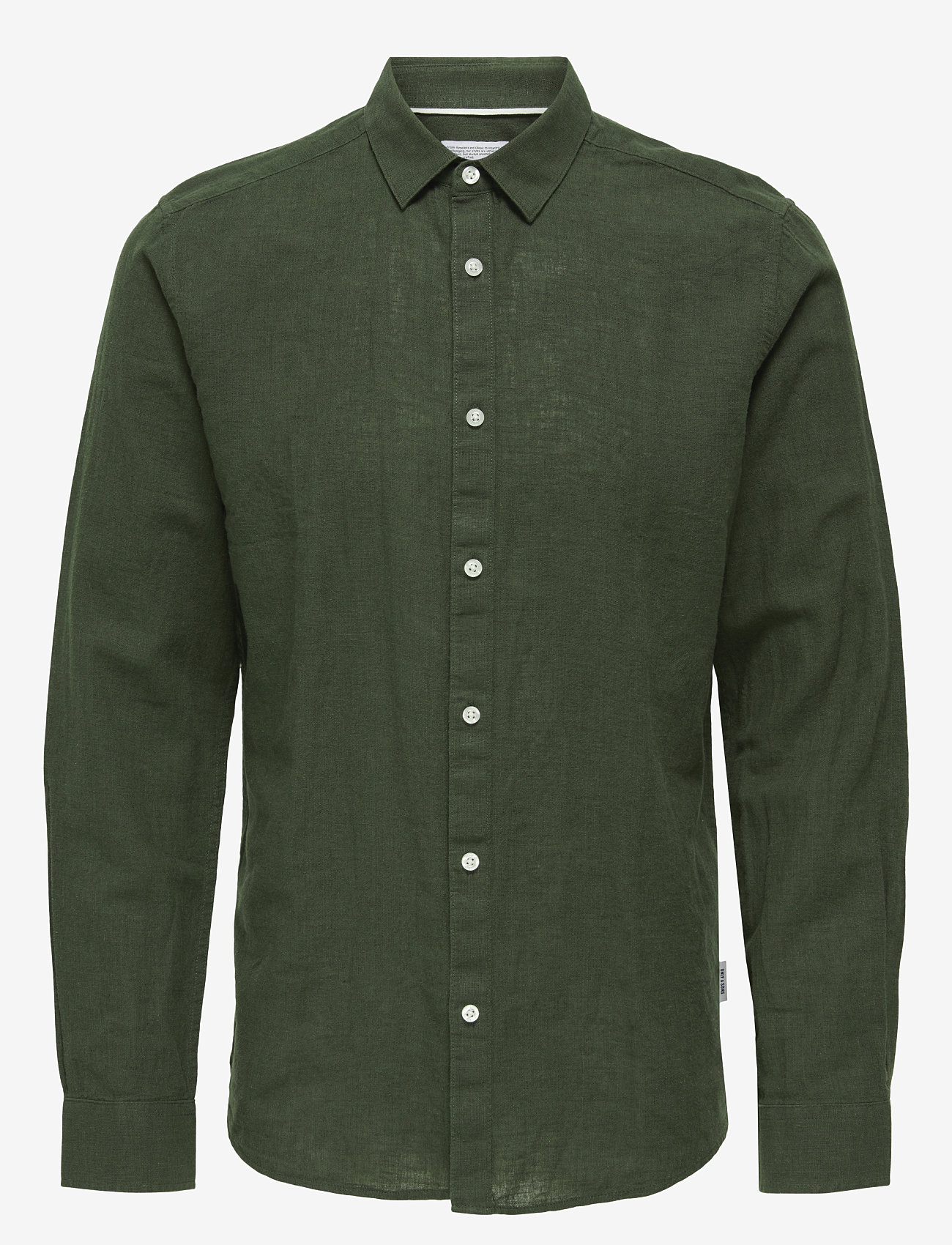 ONLY & SONS - ONSCAIDEN LS SOLID LINEN SHIRT - pellavakauluspaidat - kambaba - 1
