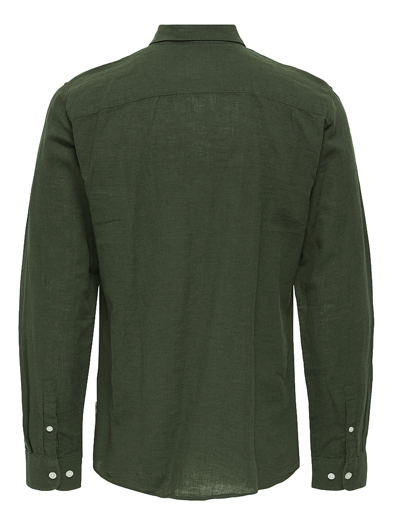 ONLY & SONS - ONSCAIDEN LS SOLID LINEN SHIRT - pellavakauluspaidat - kambaba - 2