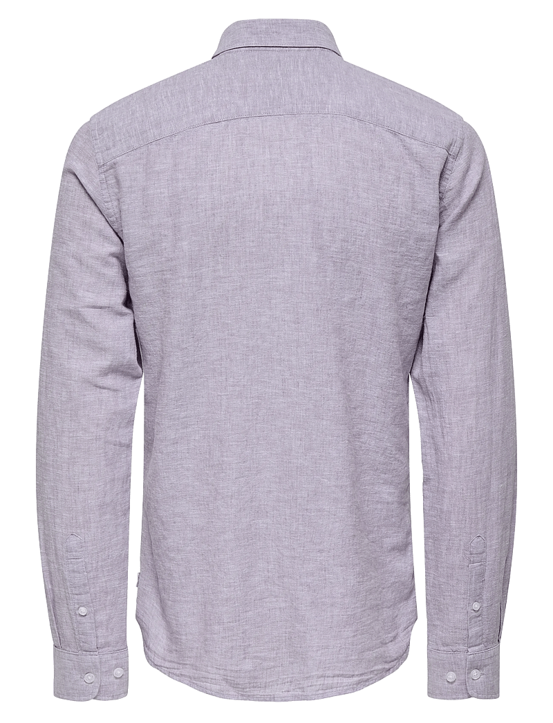 ONLY & SONS - ONSCAIDEN LIFE LS SOLID LINEN BLEND NOOS - linneskjortor - nirvana - 1