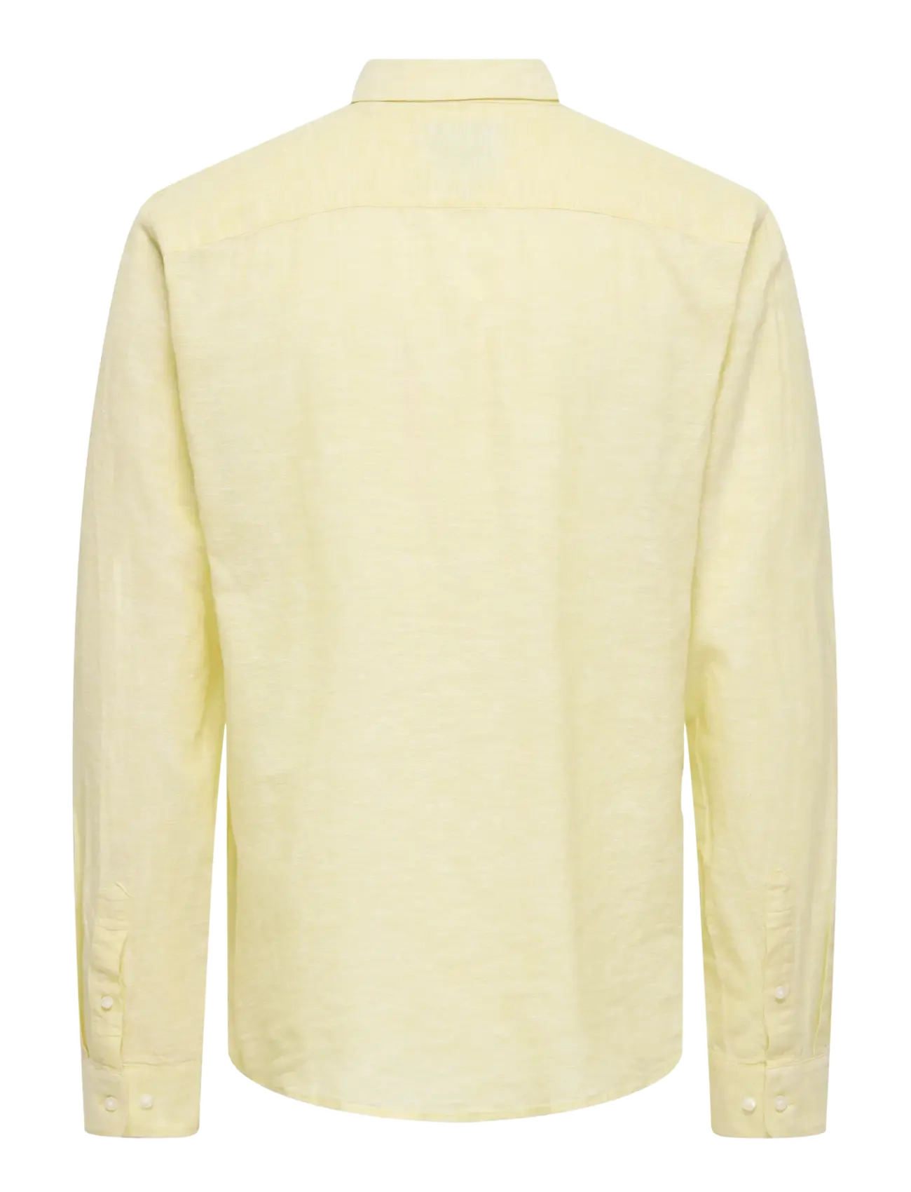 ONLY & SONS - ONSCAIDEN LIFE LS SOLID LINEN BLEND NOOS - linneskjortor - pastel yellow - 2