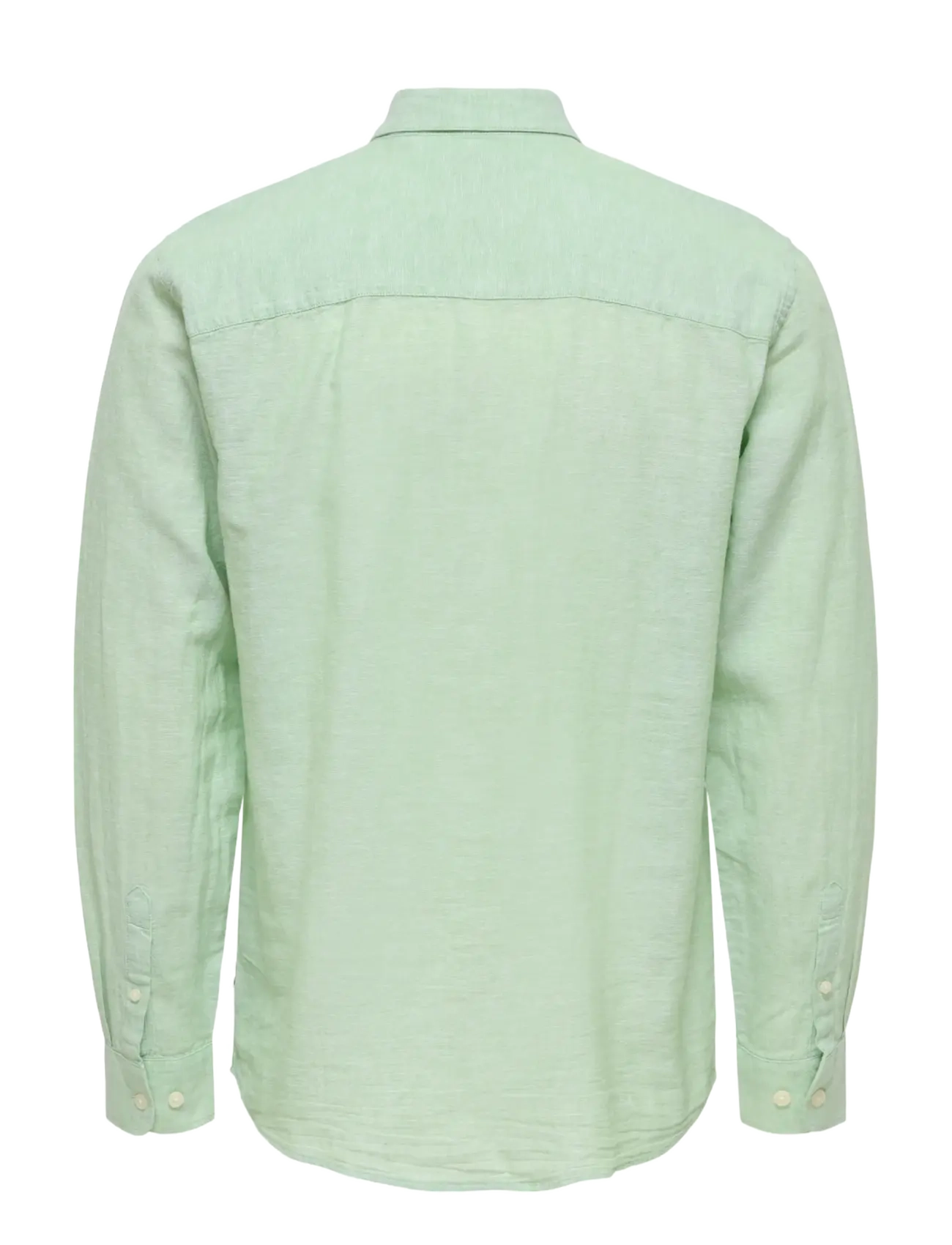 ONLY & SONS - ONSCAIDEN LIFE LS SOLID LINEN BLEND NOOS - linneskjortor - quiet green - 1