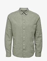 ONLY & SONS - ONSCAIDEN LS SOLID LINEN SHIRT NOOS - najniższe ceny - swamp - 0