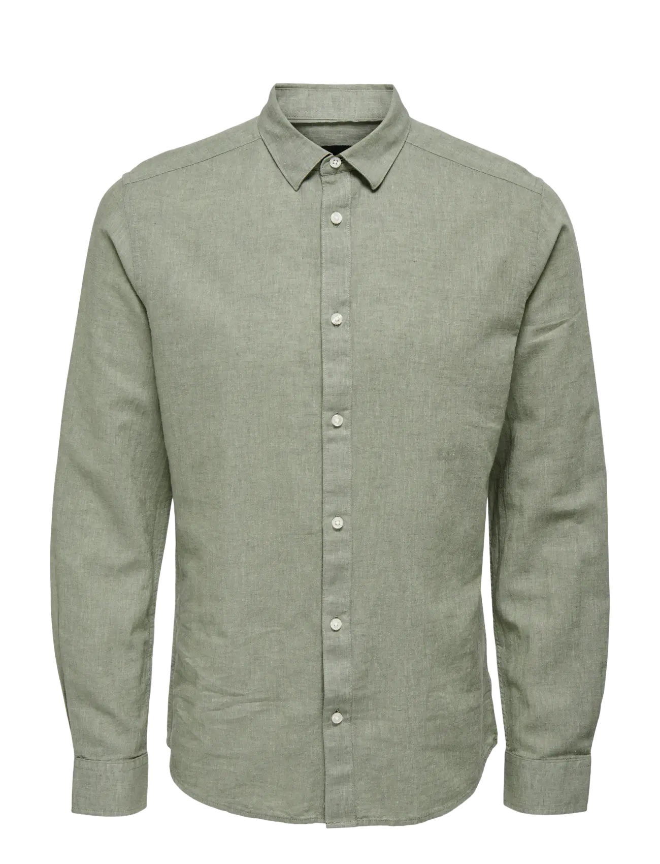 ONLY & SONS ONSCAIDEN LIFE LS SOLID LINEN BLEND NOOS - Basic shirts - SWAMP / green