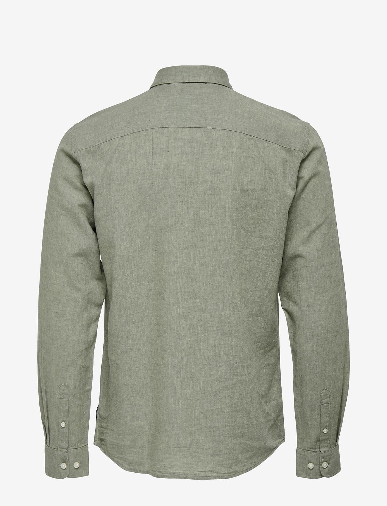 ONLY & SONS - ONSCAIDEN LIFE LS SOLID LINEN SHIRT NOOS - linased särgid - swamp - 2